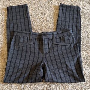 GAP Men's Charcoal Checkered Pants